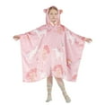 thumbnail image 1 of Marina Decoration Glow in the Dark Blanket Wearable Hoodie for Kids Girls Oversized Woven Fluffy Plush Soft Warm Cozy Flannel Fleece Hooded Sweatshirt with Giant Pocket, 110 x 75 cm Pink Unicorn, 1 of 9