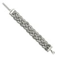 thumbnail image 3 of Stainless Steel Bracelet Fancy Women's mm 7 in Polished Braided Mesh w/1.25in ext. 7in, 3 of 5