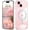 026-Clear, variant on for iPhone 15 Pro Max Case Magnetic[Compatible with Magsafe], Glitter Love Heart Pattern Full Body Protective Cover Slim Shockproof Bling Phone Case for iPhone 15 Pro Max 6.7", Clear