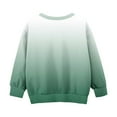 thumbnail image 3 of Fmbrln Girls Fleece Sweatshirts Long Sleeve Crew Neck Sweatshirts Casual Loose Gradient Print Pullover Tops with Pockets, Sizes 2-11Y, 3 of 5
