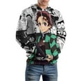 thumbnail image 7 of Demon Slayer Unisex Sweatshirts Loose Pullover Sweater Hooded Hoodie 3D Printing Jacket Winter Fall Clothes M, 7 of 7