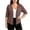 Brown-cardigan for women, variant on Plus Size Cardigans for Women 3/4 Sleeve Open Front Cropped Cardigan Lightweight Bolero Shrugs