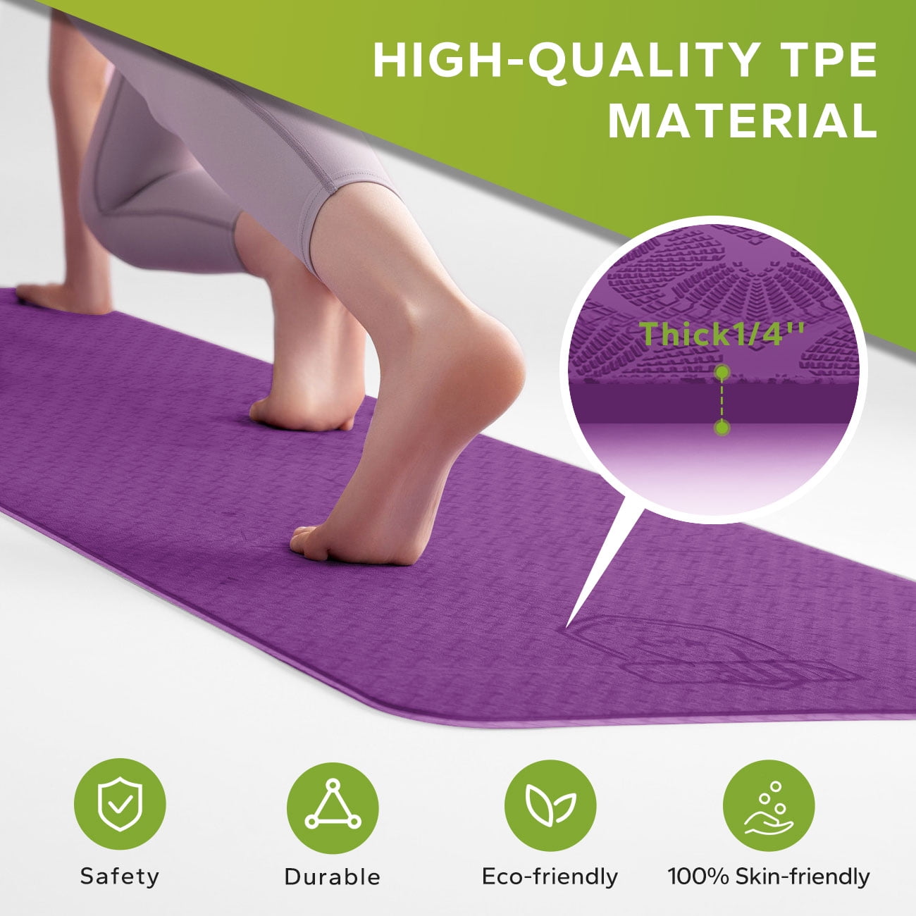 Extra Große Yogamatte 200x100cm – Rutschfest & Dick (6mm) Für Yoga, Pilates & Home-Workouts | Inkl. Tragetasche