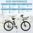 thumbnail image 6 of ABORON Electric Bike for Adults with 700W Peak Motor, City Commuter Women Cruiser Ebike, 7-Speed Adult Electric Bicycles with 48V Lithium Battery , 24''/26'' Tires, 6 of 11
