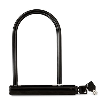 Concord Bikes, 9.5" Bike U-Lock with Key, 1.85 Ib, Black