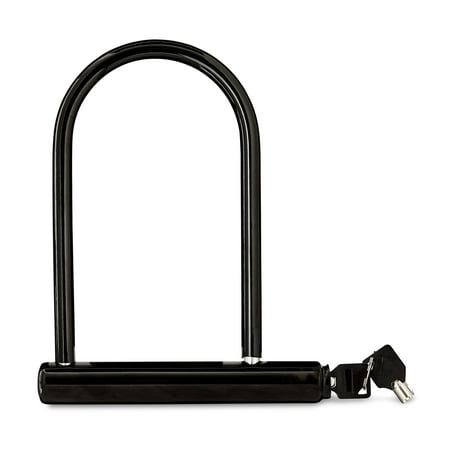 Concord Bikes, 9.5" Bike U-Lock with Key, Black, 1.85 lb