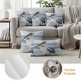 thumbnail image 6 of Outdoor Pillow Covers Waterproof Pillow Cases Protector Coastal Beach White Pelican Pillowcase Pack of 2 Ocean Wave Seaside Bird Throw Cushion Case for Pation Furniture,Couch,Living Room Sofa,20X12IN, 6 of 9