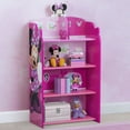 Disney Minnie Mouse Wooden Playhouse 4Shelf Bookcase for Kids by Delta