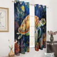 thumbnail image 2 of Ocean World Turtle Window Curtain Panels Grommet Blackout Curtains Blackout Curtains for Living Room, 2 of 7