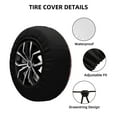 thumbnail image 5 of LNWH Space Retro Futuristic Animal Art Pattern Waterproof Spare Tire Cover, Universal Spare Tire Wheel Covers 14 inch, 5 of 8