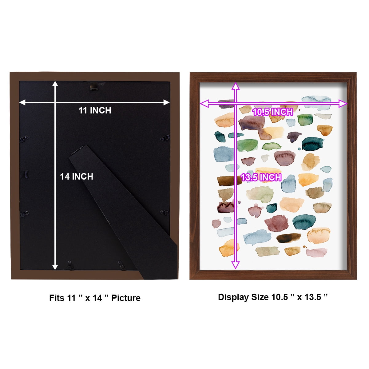 Shattered Segments I - Framed Print w/glass - Chestnut
