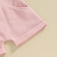 thumbnail image 6 of Boho Newborn Girl Clothes Twin Outfits for Girls, Summer Baby and Toddler Clothing Girls Round Neck Short Sleeved Flying Sleeve Top+solid Color Elastic Waist Shorts Two-piece Set, 6 of 7