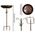 thumbnail image 6 of Daiosportswear Iron Bird Bath Stand,Rustproof Robust Standing Bath,11.8" Diameter,31.5in Total Length,Adjustable Height,Easy Clean,Decorative Leaves,Bird Feeding Station,Garden Outdoor Use, 6 of 7