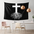 thumbnail image 3 of Christian Cross Roots Cute Evangelical I Love Jesus White Tapestry for Bedroom Aesthetic Wall Hanging Funny Tapestries Home Decor 40x60 inch for Classroom Dorm Backdrop Decorations, 3 of 6