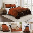 thumbnail image 6 of King Quilt Set 96''x106'', Orange Geometric Lightweight Summer Bedspread Coverlet Set with 2 Pillow Shams, Ombre Modern Abstract Art Breathable All Season Quilt Bedding for Bedroom/Guest Room, 6 of 9