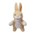 thumbnail image 2 of 10 Inch Rabbit Hand Puppet Bunny Plush Toy with Movable Mouth for Easter Celebration Storytelling Interactive Play Props Home Entertainment, Beige, 2 of 9