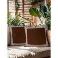 thumbnail image 2 of Waterproof Outdoor Throw Pillows with Inserts 18"x18" Set of 2,Coffee Brown Greek Key Soft Decorative Pillowcases for Bedroom,Geometric Greece Ancient Farmhouse Geo Pillow Covers for Sofa Living Room, 2 of 8