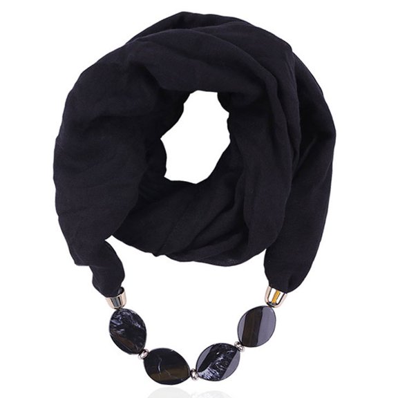 Lolmot Scarfs for Women Lightweight Cotton Linen Necklace Pendant Scarf Bali Yarn Vintage Ethnic Style Circle Neck Wrap Scarves