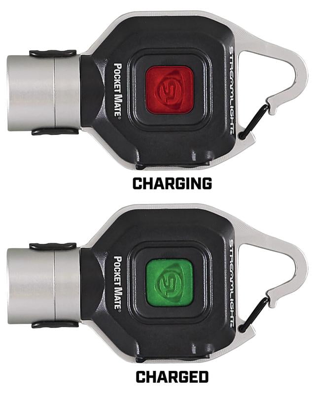 Streamlight Pocket Mate 325 Lumen Rechargeable LED Keychain Flashlight, Silver