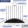 thumbnail image 2 of Zion Judaica Large LED Electric Hanukkah Menorah - New Classic Black & Silver Arch Style Hanukkiah 14" Wide x 12.5" Tall Sleek Landscape Minorah - Chanukah Lights Decorations, 2 of 7