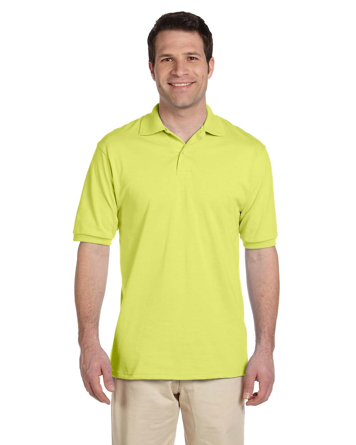 JERZEES Jerzees 437M Adult 5050 Sport Shirt, Safety Green 4X