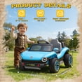 thumbnail image 2 of 12V Kids Ride On Car with Remote Control, Volkswagen Beetle Powered Electric Car for Kids, Ride On Toy with 4 Wheel Suspension, Bluetooth Music, LED Headlights, Cars for Kids Ages 3–5, Blue, 2 of 9