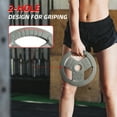 thumbnail image 4 of Signature Fitness 2-Grip Olympic Cast Iron Weight Plates, 2-Inch Hole, 2.5LB–45LB, Black with Silver Lettering, 4 of 7
