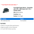 thumbnail image 2 of Front Right Engine Mount - Compatible with 1993 - 2002 Saturn SC2 1.9L 4-Cylinder DOHC 1994 1995 1996 1997 1998 1999 2000 2001, 2 of 2