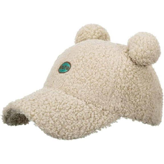 CoCopeaunts Baseball Cap Women, Womens Baseball Caps Trucker Hat Wool Baseball Cap Cute Ear Running Hat Sherpa Baseball Hat Women