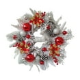 thumbnail image 3 of Couronne de Renne de Noël pour Porte d'Entrée Décorations de Baies Rouges Couronne de Noël pour 45cm, 3 of 7