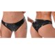 thumbnail image 3 of Lencería de látex para mujer, ropa interior con aro de cierre en la entrepierna, cintura baja, bragas de charol con aspecto mojado, bragas para disfraces de discoteca, 3 of 5