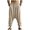 Khaki, variant on Mens Linen Harem Drop Pants Drawstring Elastic Waist Pocket Tapered Ankle Bottoms Stretchy Boho Hippie Casual Loose Baggy Trousers