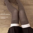 thumbnail image 3 of Medias de mujer por encima de la rodilla de moda, finas, de primavera, otoño e invierno, de pantorrilla, negras, ajustadas hasta media pantorrilla, estilo japonés, medias altas, 3 of 4