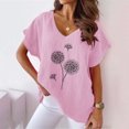 thumbnail image 2 of Birdeem T-Shirts à Col en V pour Femmes Mode Confortable Blouses Féminines Hauts, 2 of 8