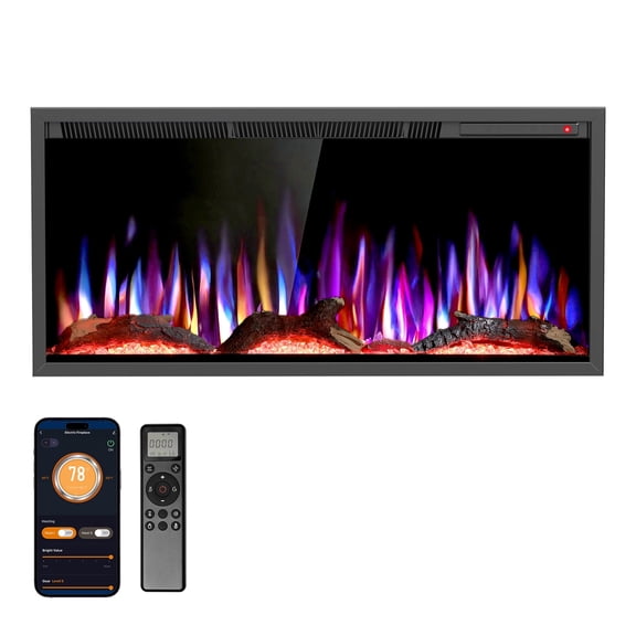 WAA 17.52 x 50 Wall Mounted Electric Fireplace