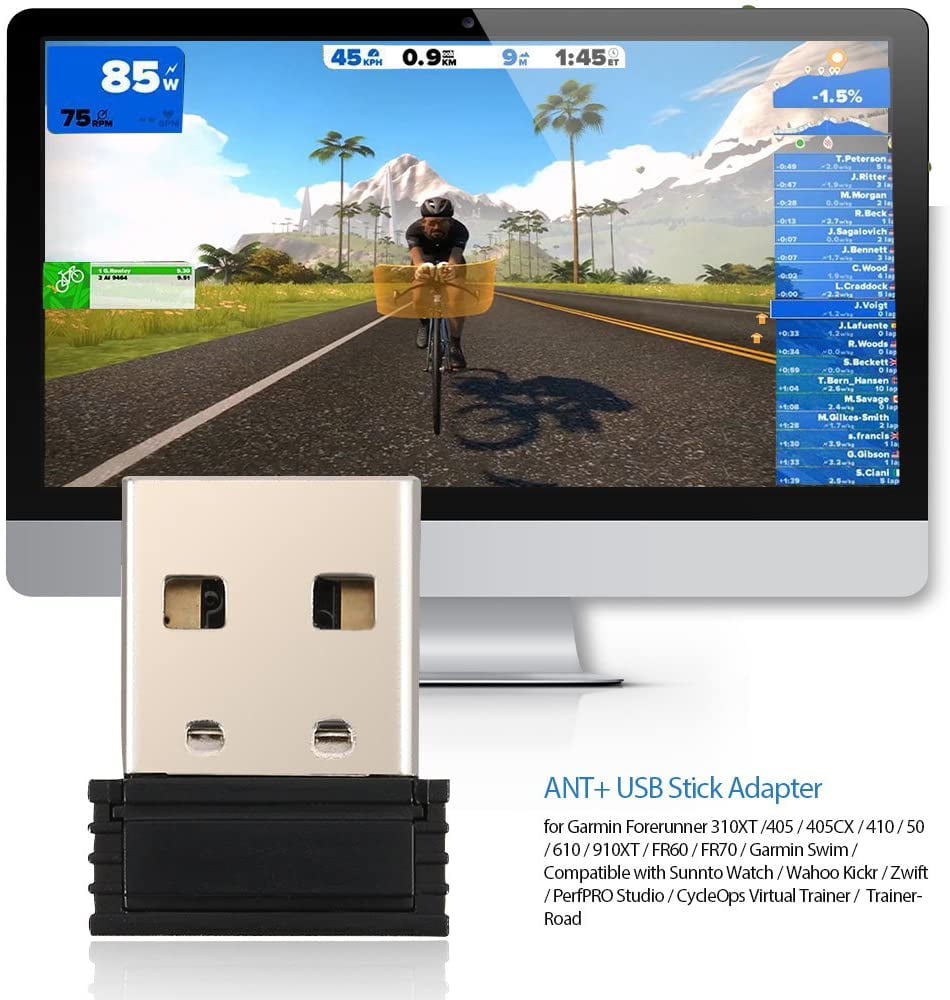 CooSpo USB ANT Stick Compatible with Zwift TrainerRoad Wahoo Garmin Cycleops Trainer Rouvy TacX Sufferfest PerfPRO