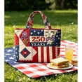 thumbnail image 3 of VMWMSSR 250Th Anniversary Patriotic Quilted Tote Bag 250 Years Stars & Stripes Shoulder Bag Fireworks Print Tote Bag For 4Th Of July Shopping & Travel(A-14.96×13.97In), 3 of 5