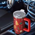thumbnail image 4 of 1pc Christmas tree 40oz Tumbler with Straw & Handle - Insulated Stainless Steel Cup | Holiday Gift for Man Women (Christmas, Valentine's, Birthday), 4 of 5