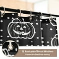 thumbnail image 4 of Halloween Series Jack O' Lanterns Bathroom Accessory Curtain Sets Bath Curtain Anti-Slip Mats and Toilet Pad 66x72in, 4 of 8