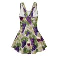 thumbnail image 5 of Tutolipy Grape Pattern Design Sleeveless Tank Swimsuit, Swim Dress Girls One Piece Swimsuit with Skirt for Beach Summer Beach Size 8-9 Years, 5 of 8