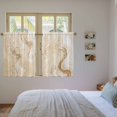 thumbnail image 4 of Beige Marble Kitchen Curtains, Chic Neutral Minimalist Fluid Aesthetic Light Filtering Window Curtain Panels, 2Pcs Rod Pocket Window Treatments Set for RV Dining Room Study Room 42x54 Inches, 4 of 9
