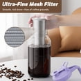 thumbnail image 6 of VA1KENE Cold Brew Coffee Maker 64oz Cold Brew Pitcher with Stainless Steel Filter Mason Jar Pitcher Pour Spout Handle Lid for Iced Coffee Tea Lemonade Purple, 6 of 8
