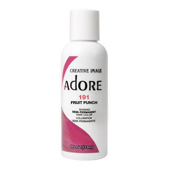Adore Semi-Permanent Haircolor #191 Fruit Punch, 4 Oz, 3 Pack