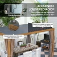 thumbnail image 4 of Outsunny 10 x 13 ft. Aluminum Pergola with Adjustable Roof, Natural Wood, 4 of 10