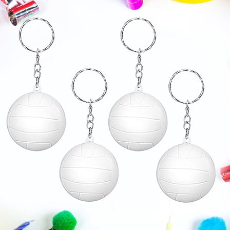 Raindrops  20 Pcs Volleyball Keychain Multipack Gym Memorial Gifts Volleyballs Child Man White