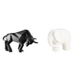 thumbnail image 1 of Escultura Moderna De Toro De Resina Y Elefante De Cerámica, Figura Coleccionable Para Entrada, Mesa, Escritorio, Estantería De Oficina, Decoración Navideña., 1 of 8