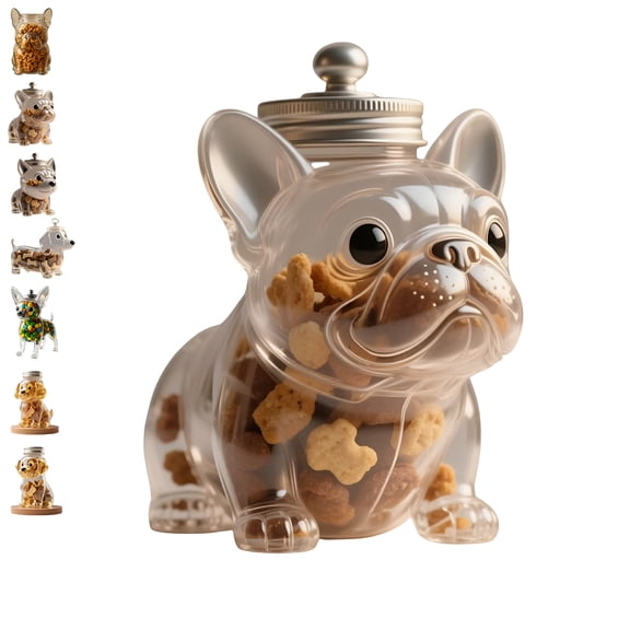 ACDANC Chihuahua Candy Jar Cute Airtight Dog Snack Container for Cookies Candy Pet Treat Jar Large Animal Shaped Food Storage Kitchen Canister