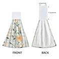 thumbnail image 3 of Haosy 2 Pack Kitchen Wash Cloths with Hanging Loops Absorbent Absorbent Quick Drying Hand Towels, Peach Floral with Gingham, 3 of 7