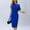 Blue, variant on Gspmoly Dresses for Women Plus Size, Fashion Summer Women'S Casual Short Sleeve Off-The-Shoulder Knee-High Dress Wedding Dresses for Women Deals