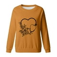 thumbnail image 4 of gcong Nurse Doctor Stethoscope Sweatshirt Women Crew Neck Floral Holiday Lightweight Pullover Tops Nurse Stethoscope Sweatshirt Yellow XL, 4 of 5